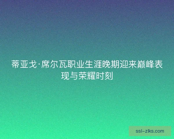 蒂亚戈·席尔瓦职业生涯晚期迎来巅峰表现与荣耀时刻